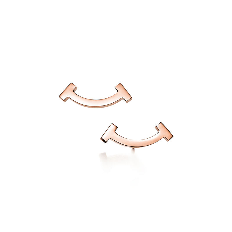 Tiffany & Co. Tiffany T Pendientes Smile de oro rosa