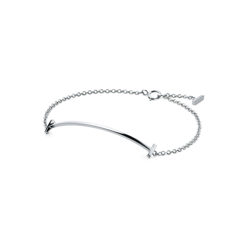 Tiffany & Co. Tiffany T Pulsera Smile De Oro Blanco