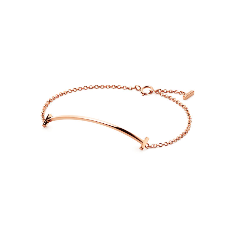 Tiffany & Co. Tiffany T Pulsera Smile De Oro Rosa