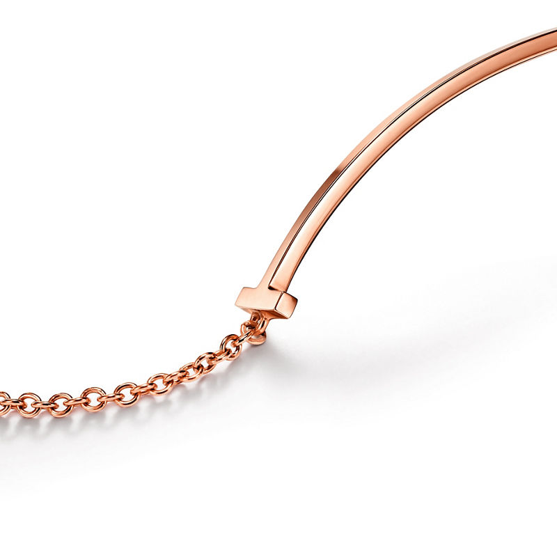 Tiffany & Co. Tiffany T Pulsera Smile De Oro Rosa