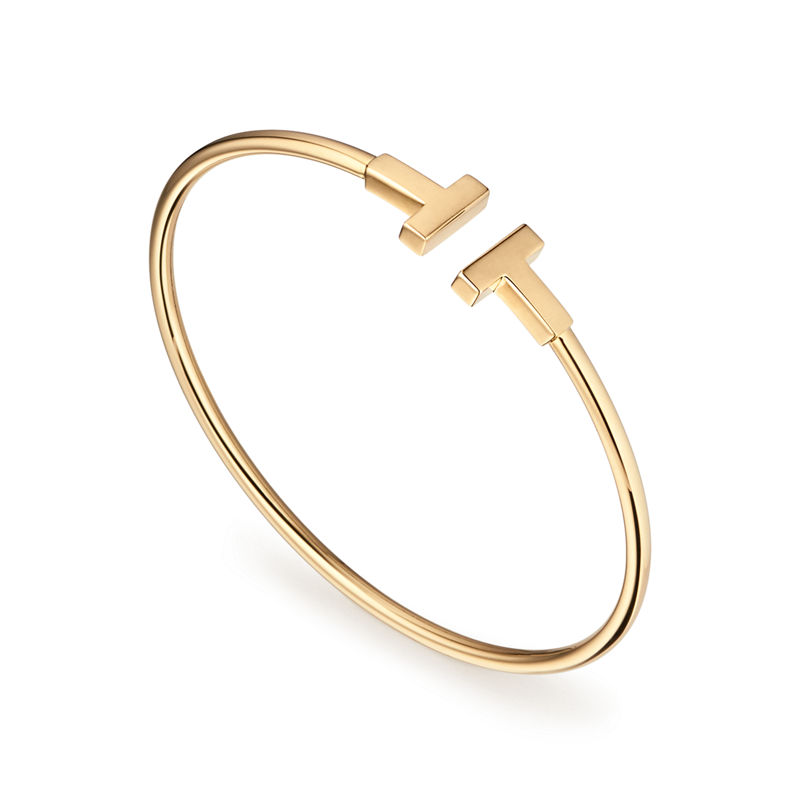 Tiffany & Co. Tiffany T Pulsera Wire De Oro Amarillo