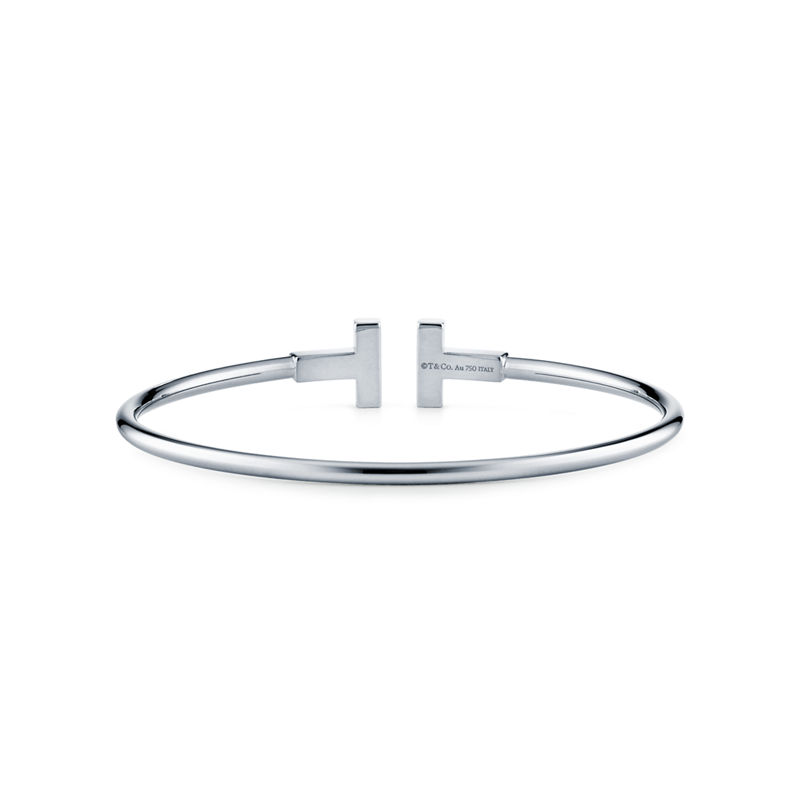 Tiffany & Co. Tiffany T Pulsera Wire De Oro Blanco