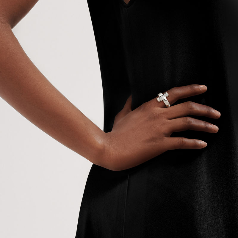 Tiffany & Co. Tiffany T T1 Anillo De Oro Blanco