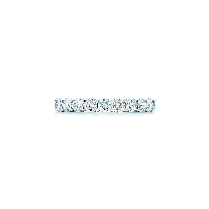 Tiffany & Co. Tiffany Forever Alianza en platino con un círculo completo de diamantes 3 mm de ancho