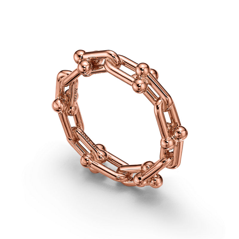Tiffany & Co. Tiffany HardWear Anillo De Microeslabones De Oro Rosa
