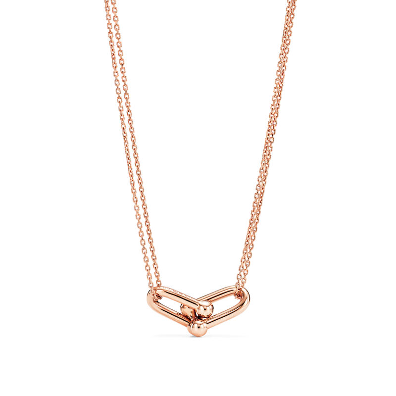 Tiffany & Co. Tiffany HardWear Colgante De Eslabones Dobles Grandes De Oro Rosa