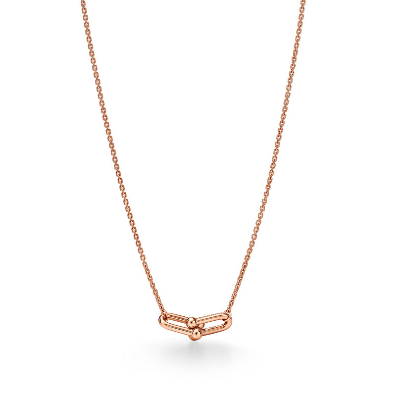 Tiffany & Co. Tiffany HardWear Colgante De Eslabones Dobles Pequeños De Oro Rosa
