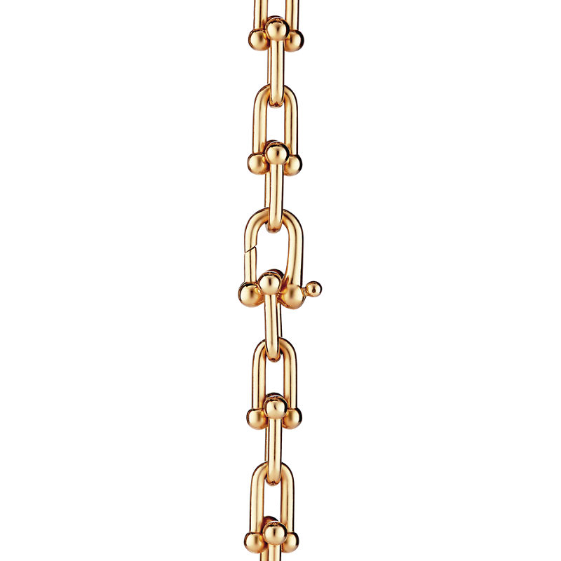 Tiffany & Co. Tiffany HardWear Collar De Eslabones Escalonados En Oro Amarillo Con Perlas De Agua Dulce