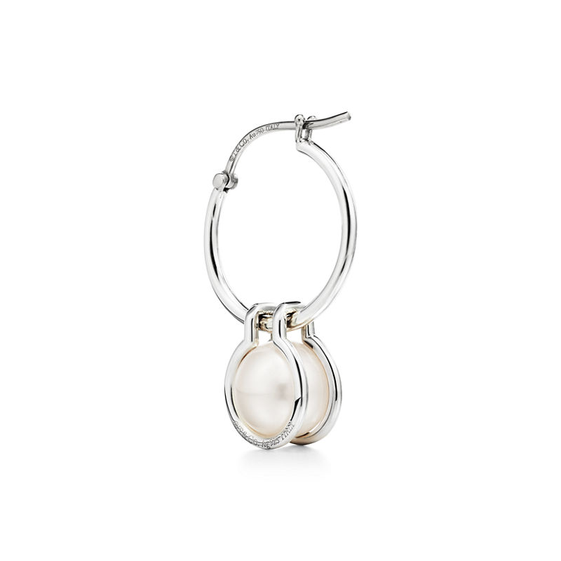 Tiffany & Co. Tiffany HardWear Pendientes De Aro Con Perlas En Plata De Ley De Plata De Ley