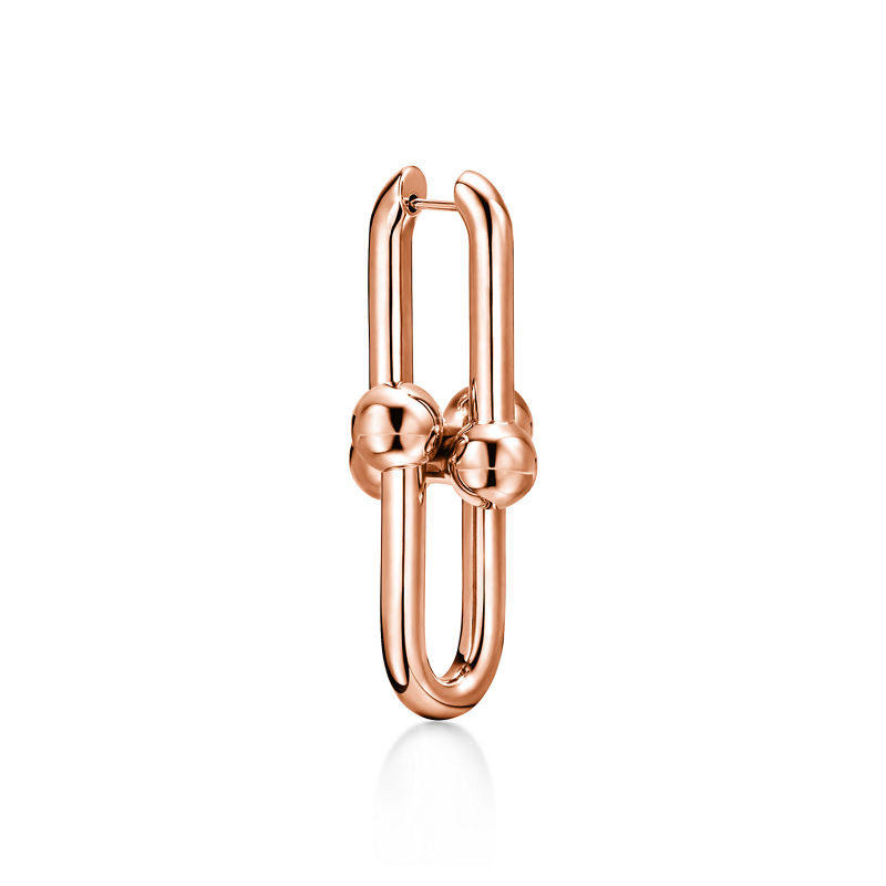 Tiffany & Co. Tiffany HardWear Pendientes De Eslabones Extragrandes De Oro Rosa