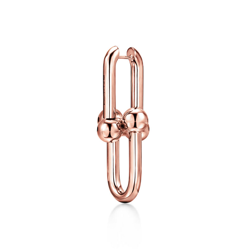 Tiffany & Co. Tiffany HardWear Pendientes De Eslabones Extragrandes De Oro Rosa