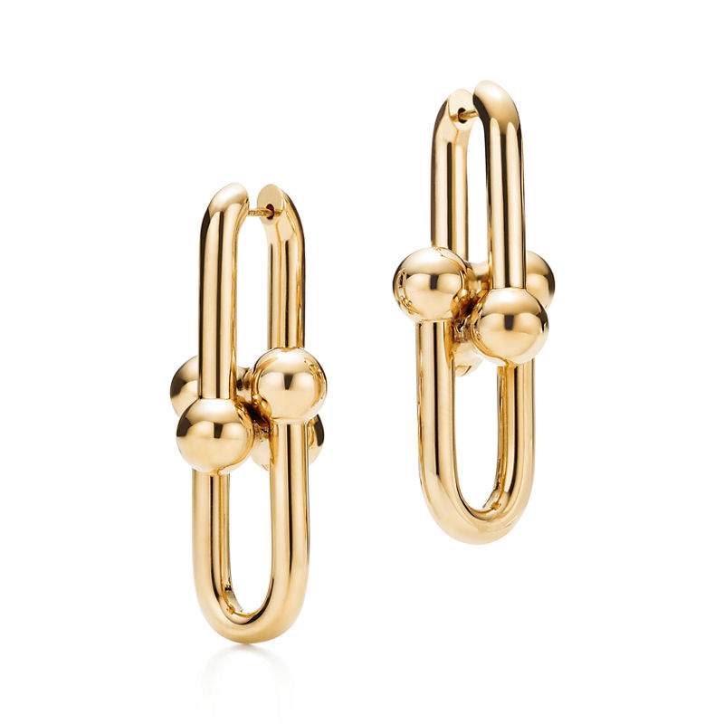 Tiffany & Co. Tiffany HardWear Pendientes de eslabones extragrandes de oro amarillo