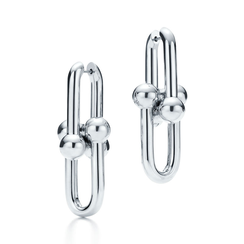 Tiffany & Co. Tiffany HardWear Pendientes de eslabones extragrandes de plata de ley