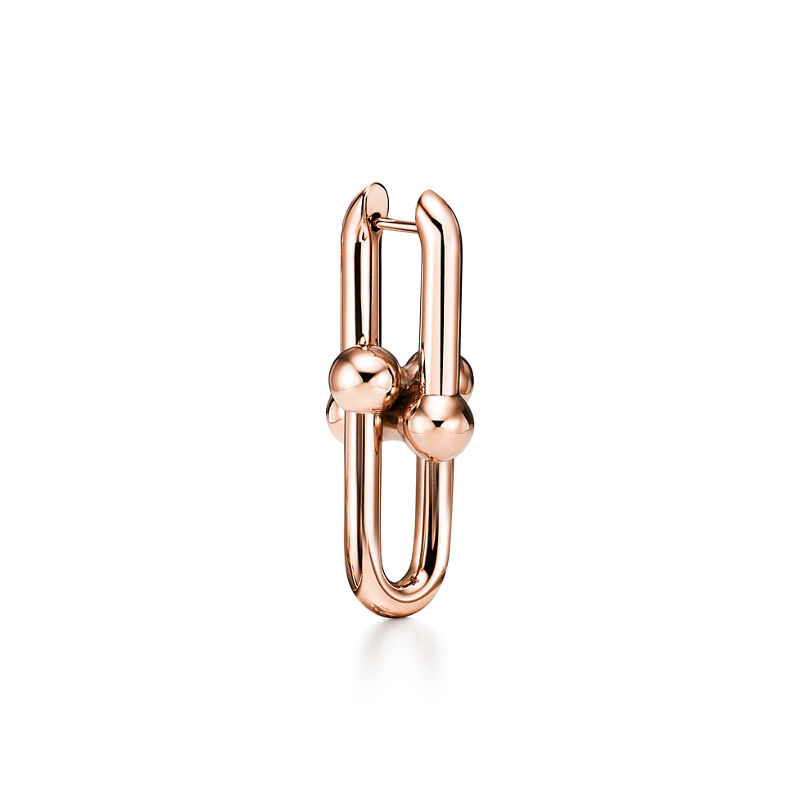 Tiffany & Co. Tiffany HardWear Pendientes De Eslabones Grandes De Oro Rosa