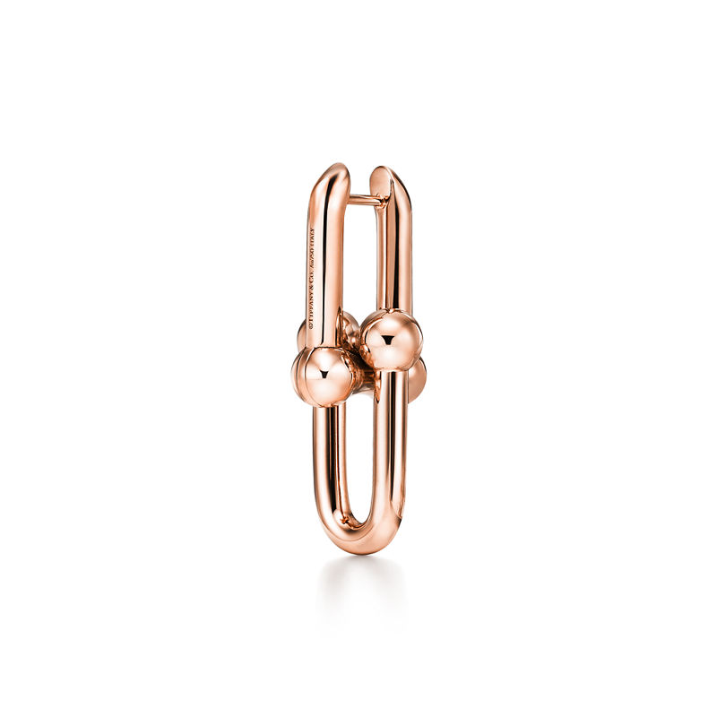 Tiffany & Co. Tiffany HardWear Pendientes De Eslabones Grandes De Oro Rosa