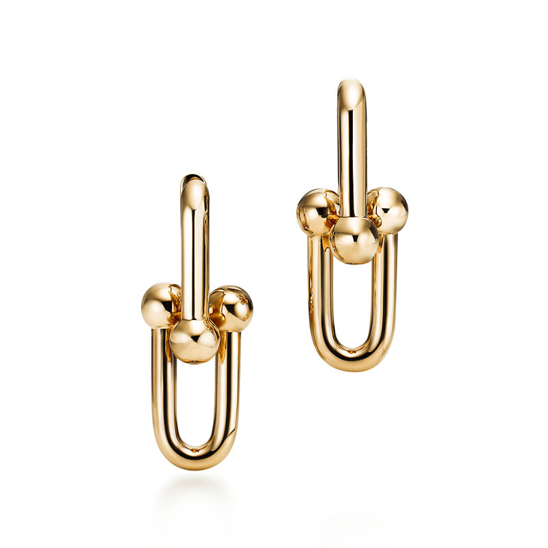 Tiffany & Co. Tiffany HardWear Pendientes de eslabones grandes de oro amarillo