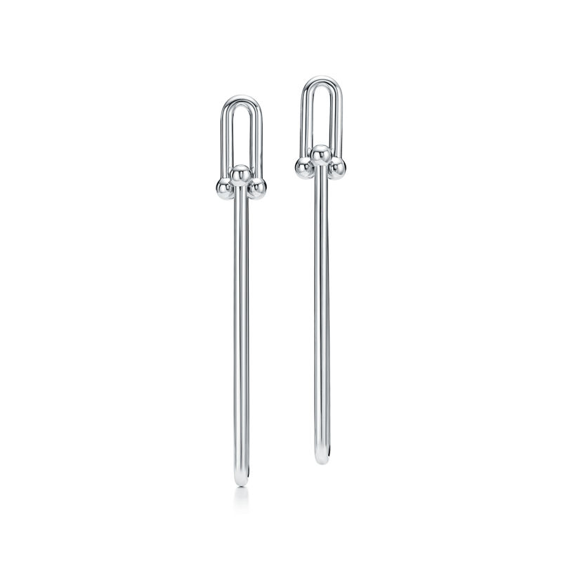 Tiffany & Co. Tiffany HardWear Pendientes de eslabones largos dobles de plata de ley