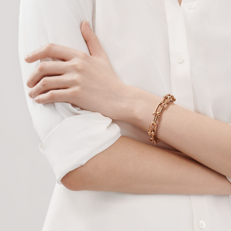 Tiffany & Co. Tiffany HardWear Pulsera De Eslabones Grandes De Oro Rosa