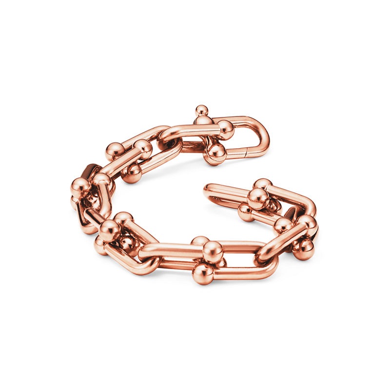 Tiffany & Co. Tiffany HardWear Pulsera De Eslabones Grandes De Oro Rosa