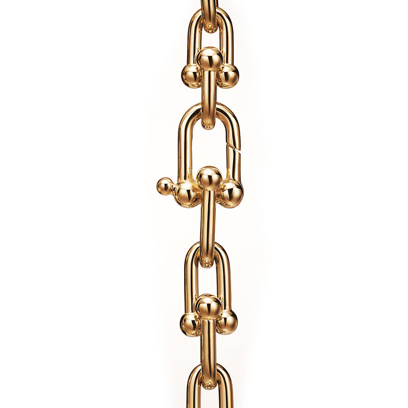 Tiffany & Co. Tiffany HardWear Pulsera De Eslabones Medianos De Oro Amarillo Con Diamantes