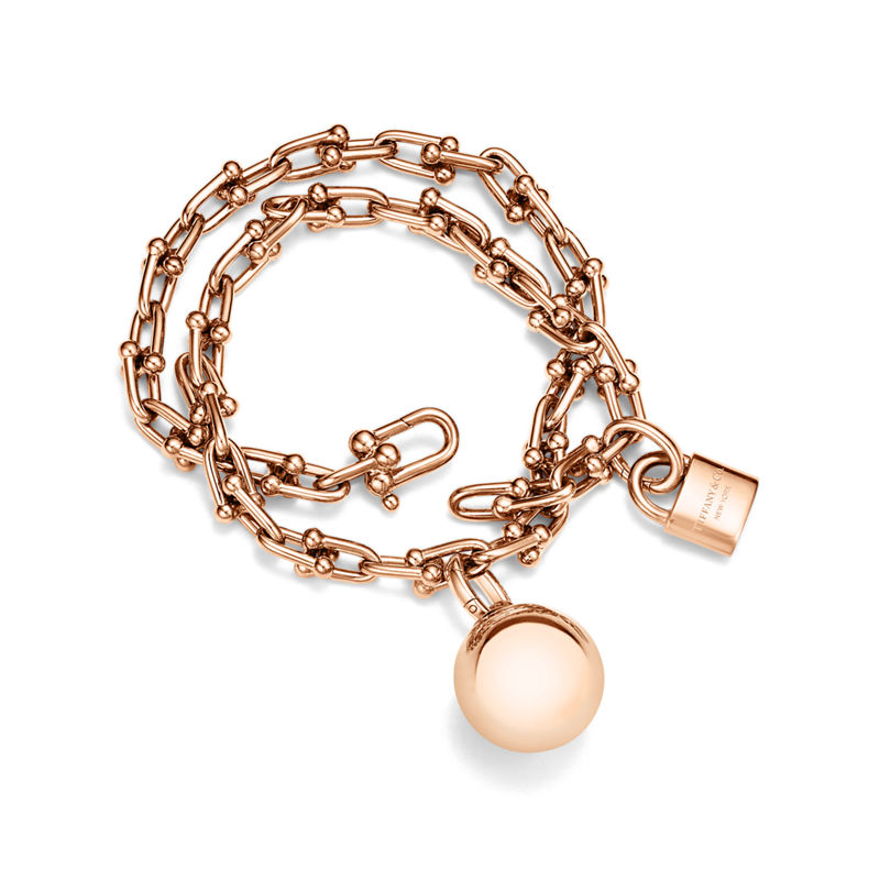 Tiffany & Co. Tiffany HardWear Pulsera De Varias Vueltas Con Eslabones Pequeños De Oro Rosa