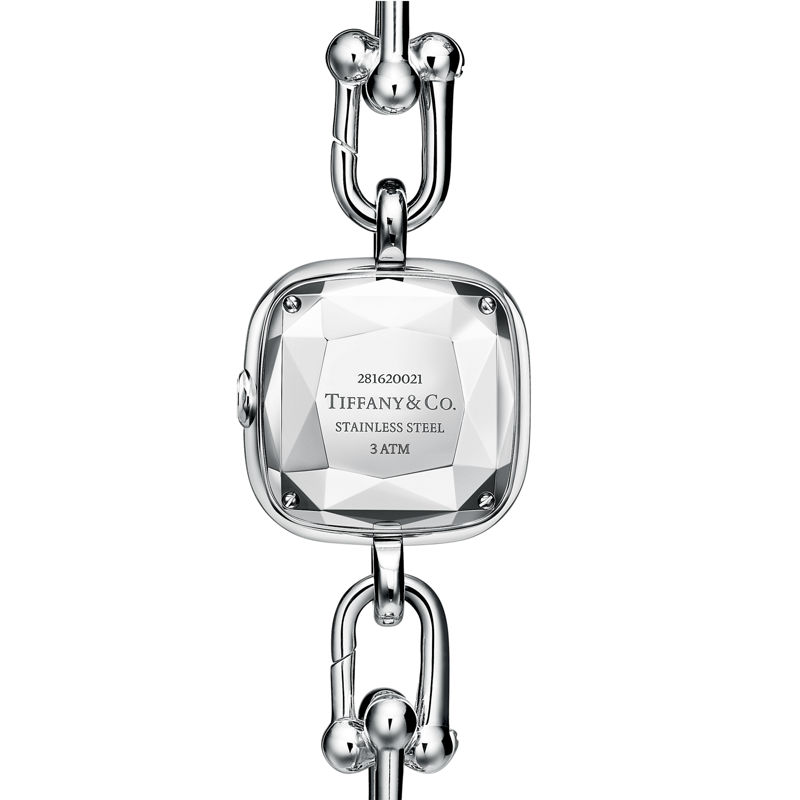Tiffany & Co. Tiffany HardWear Reloj De Plata De Ley Y Acero Con Bisel De Diamantes