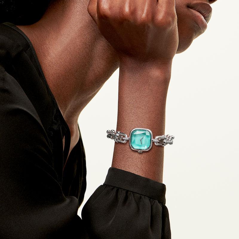 Tiffany & Co. Tiffany HardWear Reloj En Plata De Ley Y Acero Con Diamantes
