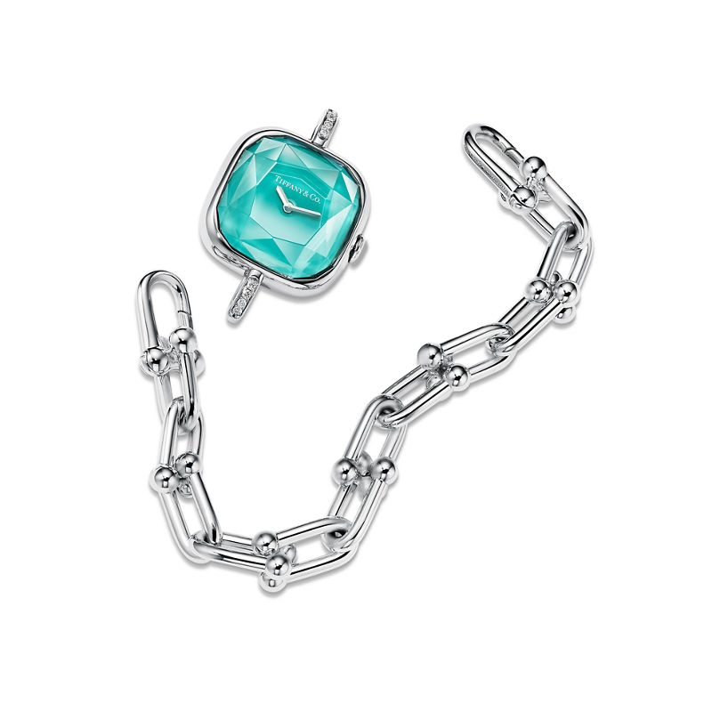 Tiffany & Co. Tiffany HardWear Reloj En Plata De Ley Y Acero Con Diamantes