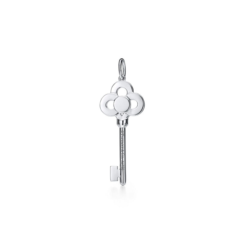 Tiffany & Co. Tiffany Keys Colgante De Llave En Forma De Corona Mini En Oro Blanco De 18 Quilates Con Diamantes
