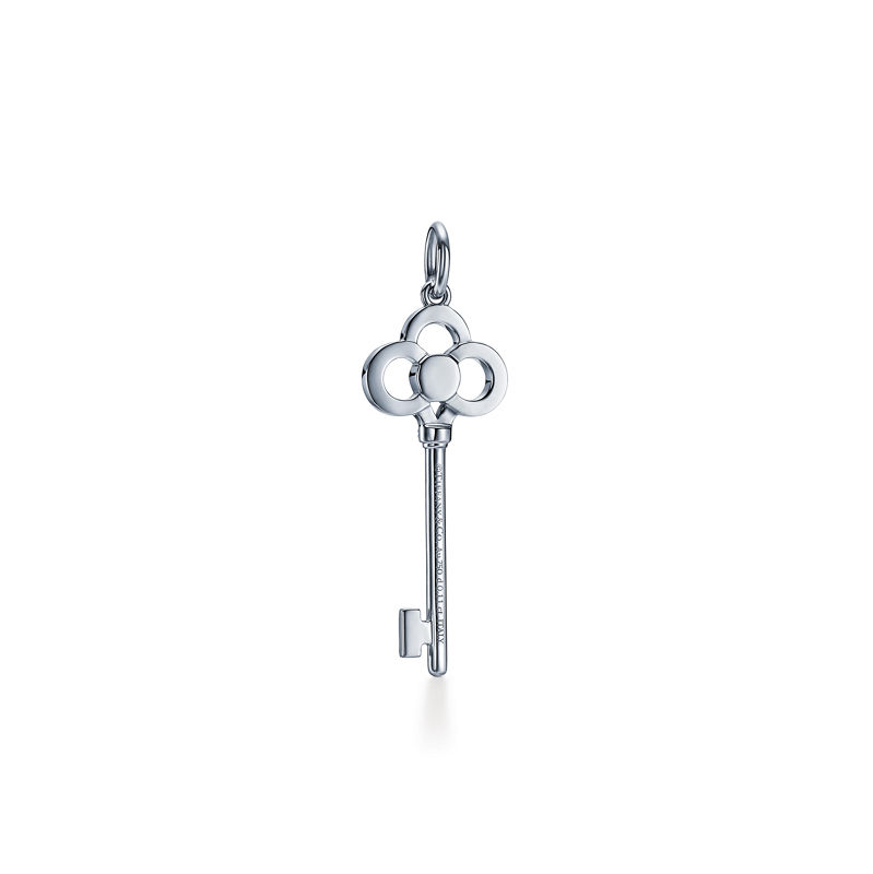 Tiffany & Co. Tiffany Keys Llave De Corona En Oro Blanco Con Diamantes 3 8 cm