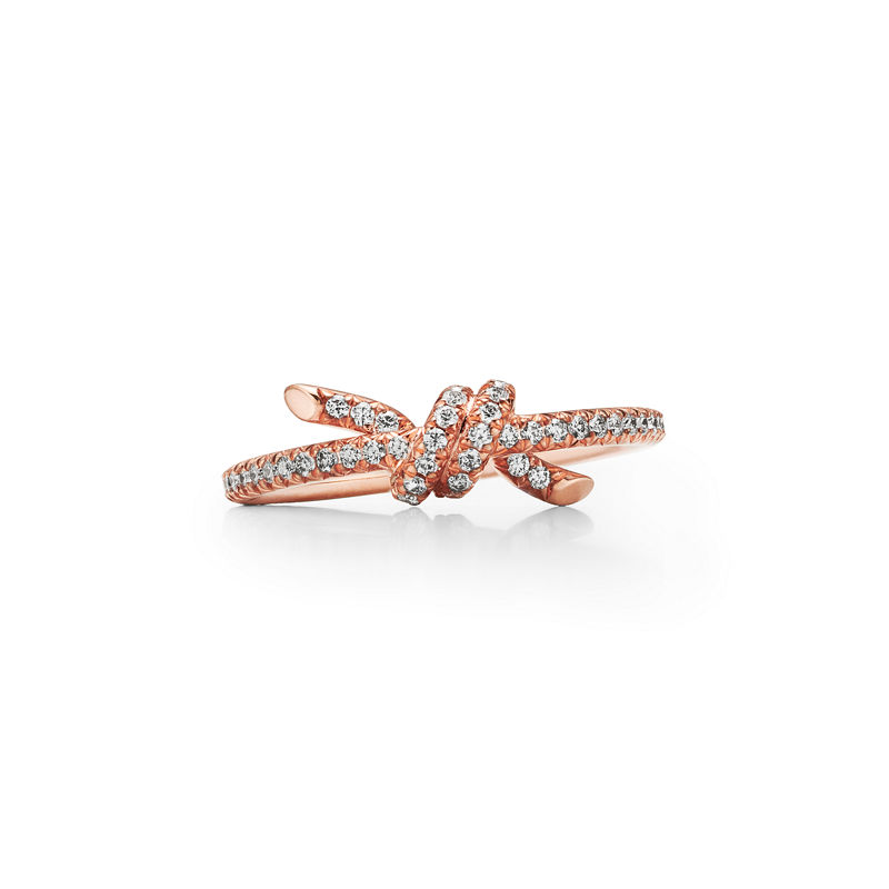 Tiffany & Co. Tiffany Knot Anillo de oro rosa con diamantes