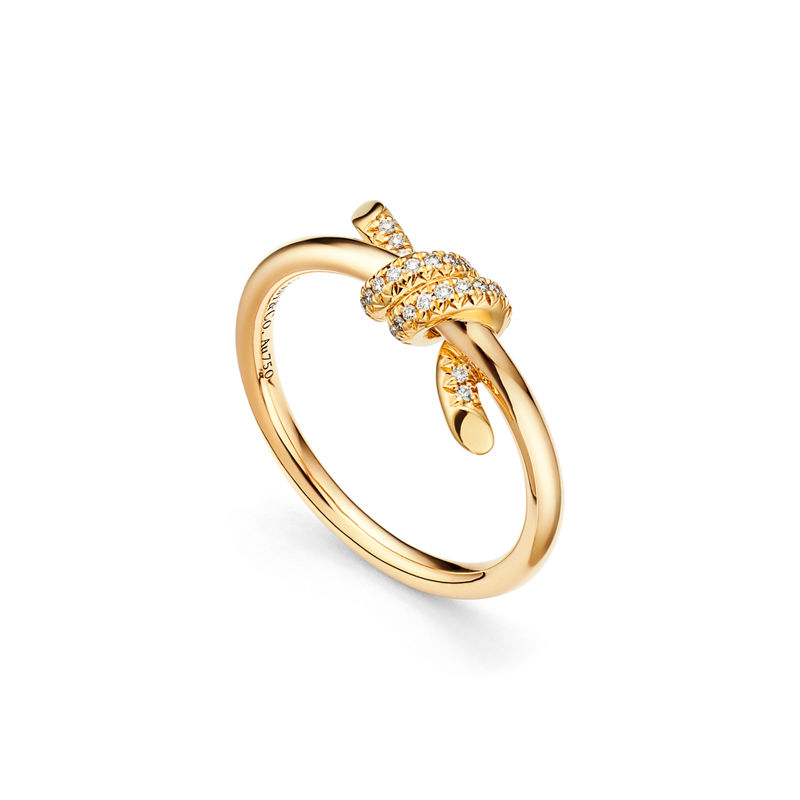 Tiffany & Co. Tiffany Knot Anillo En Oro Amarillo Con Diamantes
