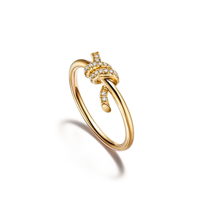 Tiffany & Co. Tiffany Knot Anillo En Oro Amarillo Con Diamantes