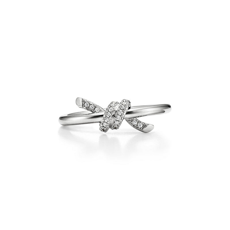 Tiffany & Co. Tiffany Knot Anillo en oro blanco con diamantes