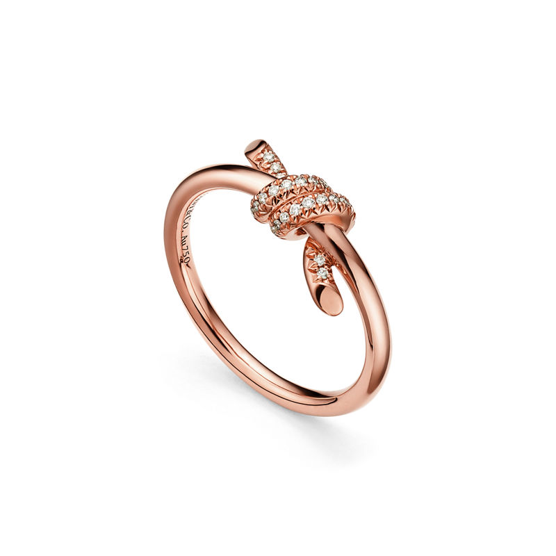 Tiffany & Co. Tiffany Knot Anillo En Oro Rosa Con Diamantes