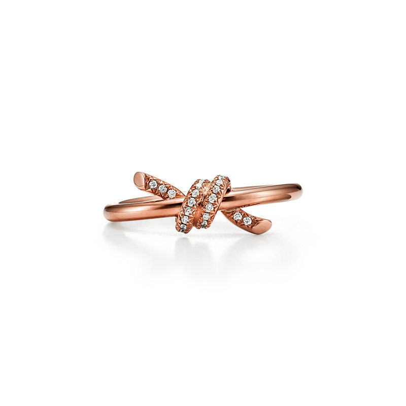 Tiffany & Co. Tiffany Knot Anillo en oro rosa con diamantes