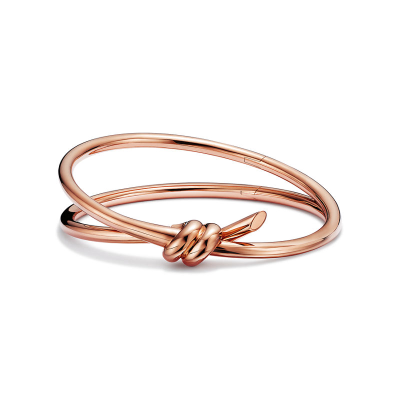 Tiffany & Co. Tiffany Knot Brazalete articulado de dos vueltas en oro rosa