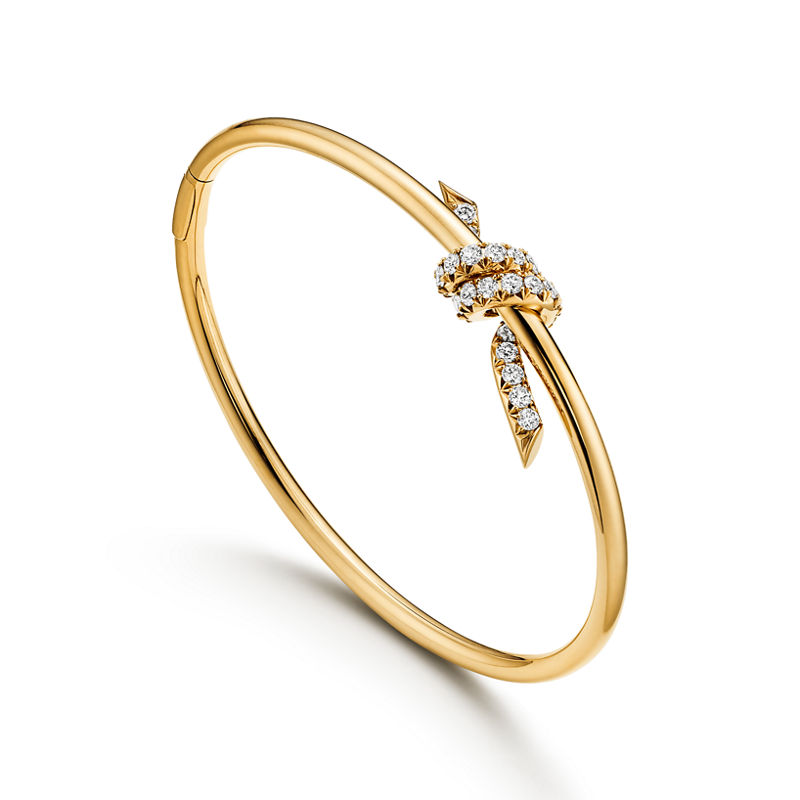Tiffany & Co. Tiffany Knot Brazalete Wire De Oro Amarillo Con Diamantes