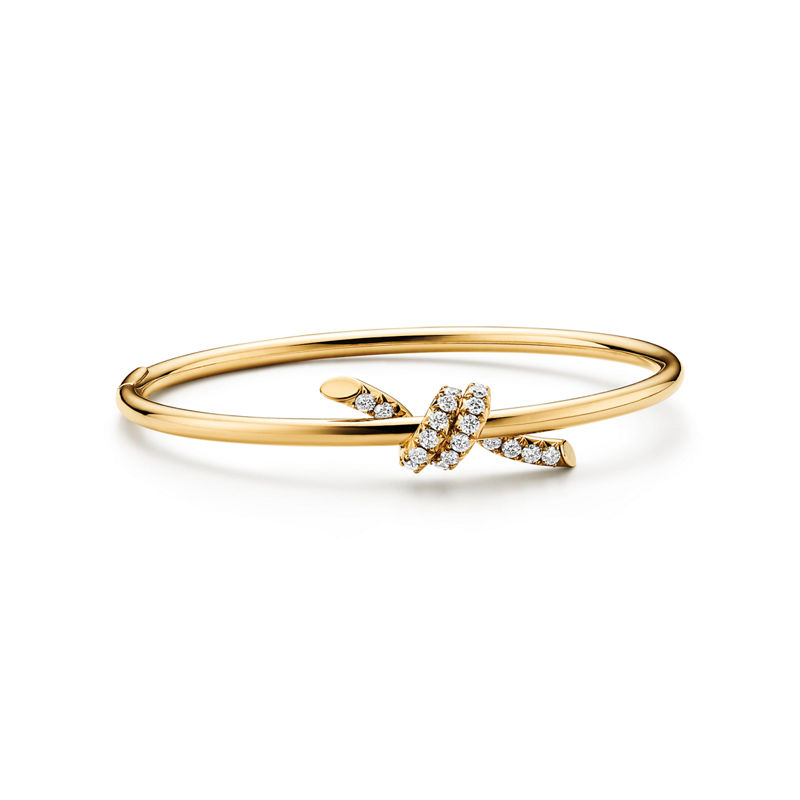 Tiffany & Co. Tiffany Knot Brazalete Wire de oro amarillo con diamantes