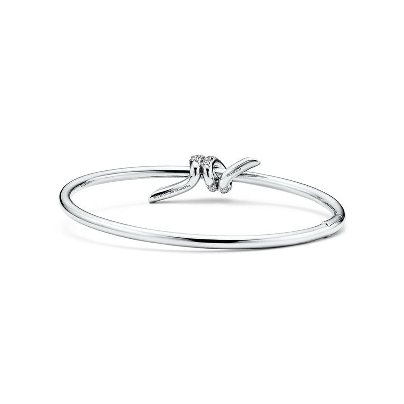Tiffany & Co. Tiffany Knot Brazalete Wire De Oro Blanco Con Diamantes