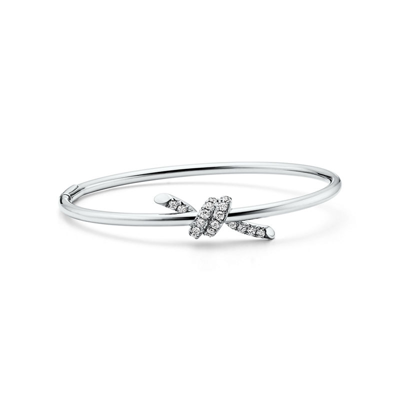 Tiffany & Co. Tiffany Knot Brazalete Wire de oro blanco con diamantes