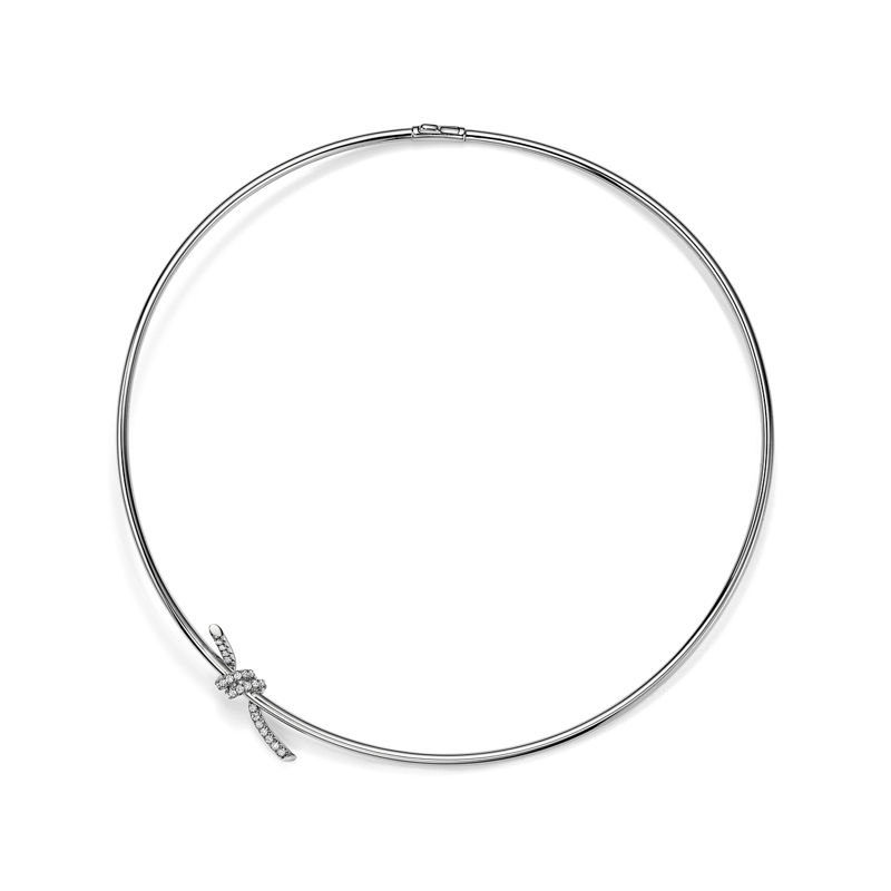 Tiffany & Co. Tiffany Knot Collar En Oro Blanco Con Diamantes