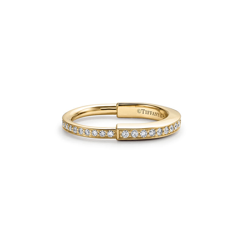 Tiffany & Co. Tiffany Lock Anillo De Oro Amarillo Con Diamantes En Pavé