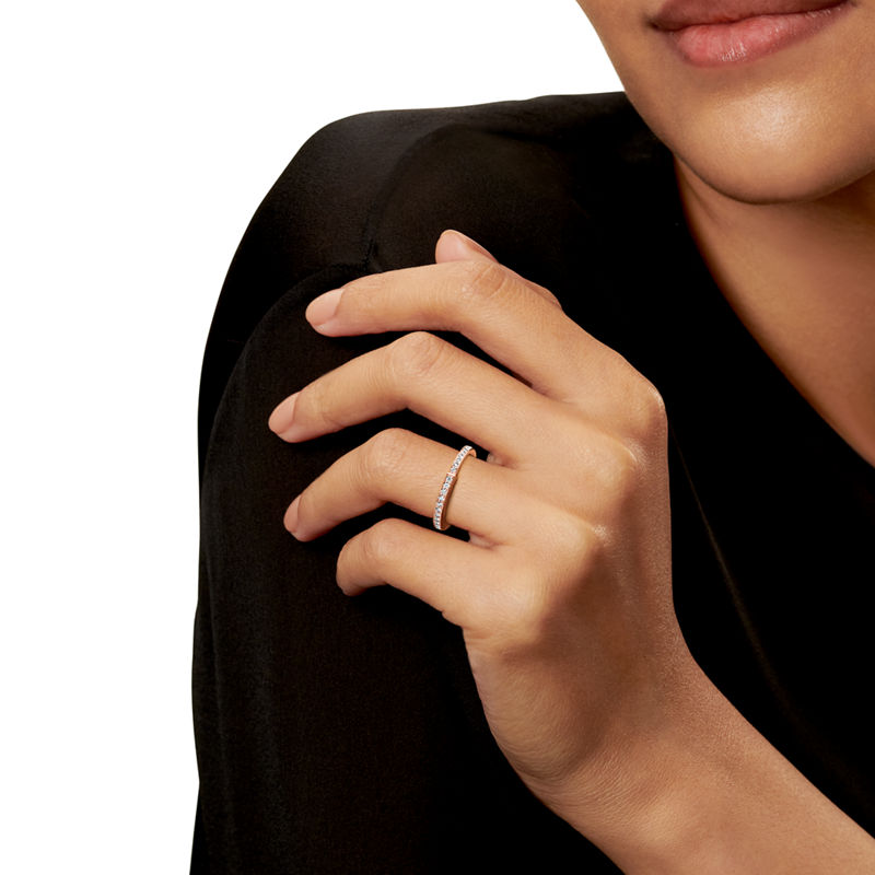 Tiffany & Co. Tiffany Lock Anillo De Oro Rosa Con Diamantes En Pavé