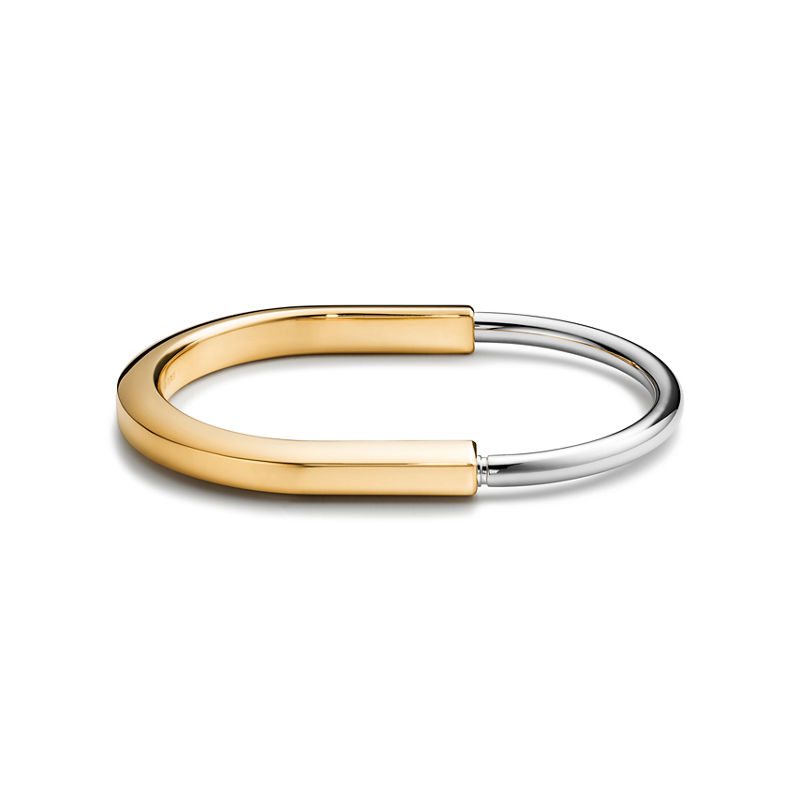 Tiffany & Co. Tiffany Lock Brazalete en oro amarillo y blanco