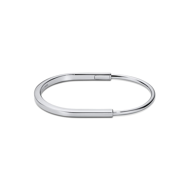 Tiffany & Co. Tiffany Lock Brazalete estrecho de oro blanco