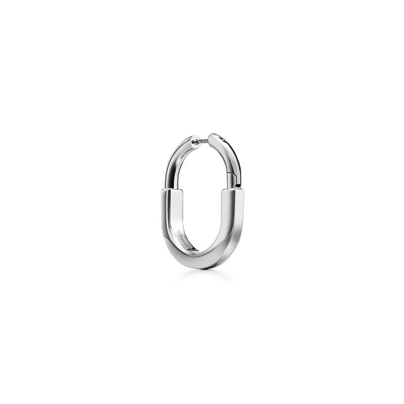 Tiffany & Co. Tiffany Lock Pendientes En Oro Blanco Tamaño Mediano