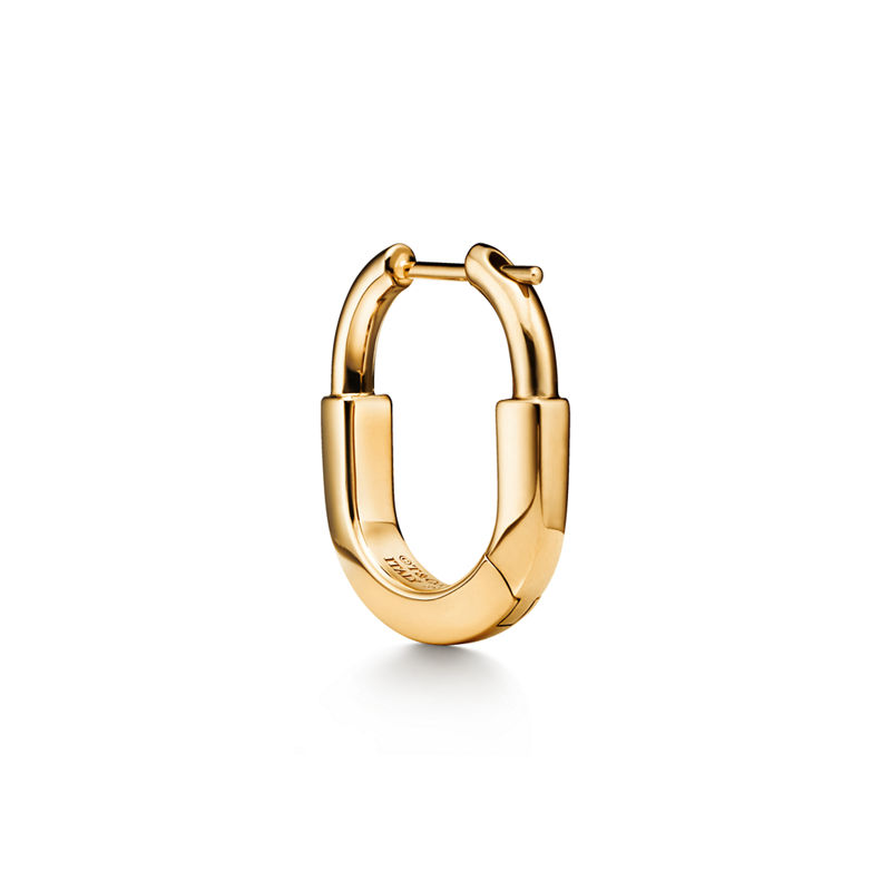 Tiffany & Co. Tiffany Lock Pendientes Pequeños De Oro Amarillo