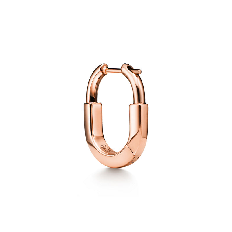 Tiffany & Co. Tiffany Lock Pendientes Pequeños De Oro Rosa