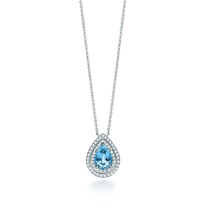 Tiffany & Co. Tiffany Soleste colgante con aguamarina y diamantes